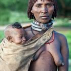 [ Hamer Tribe Woman with Baby ]