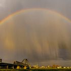 Hammer Eisenbahnbrücke mit Regenbogen