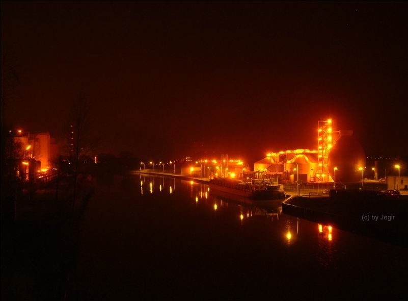 Hammer Hafen bei Nacht