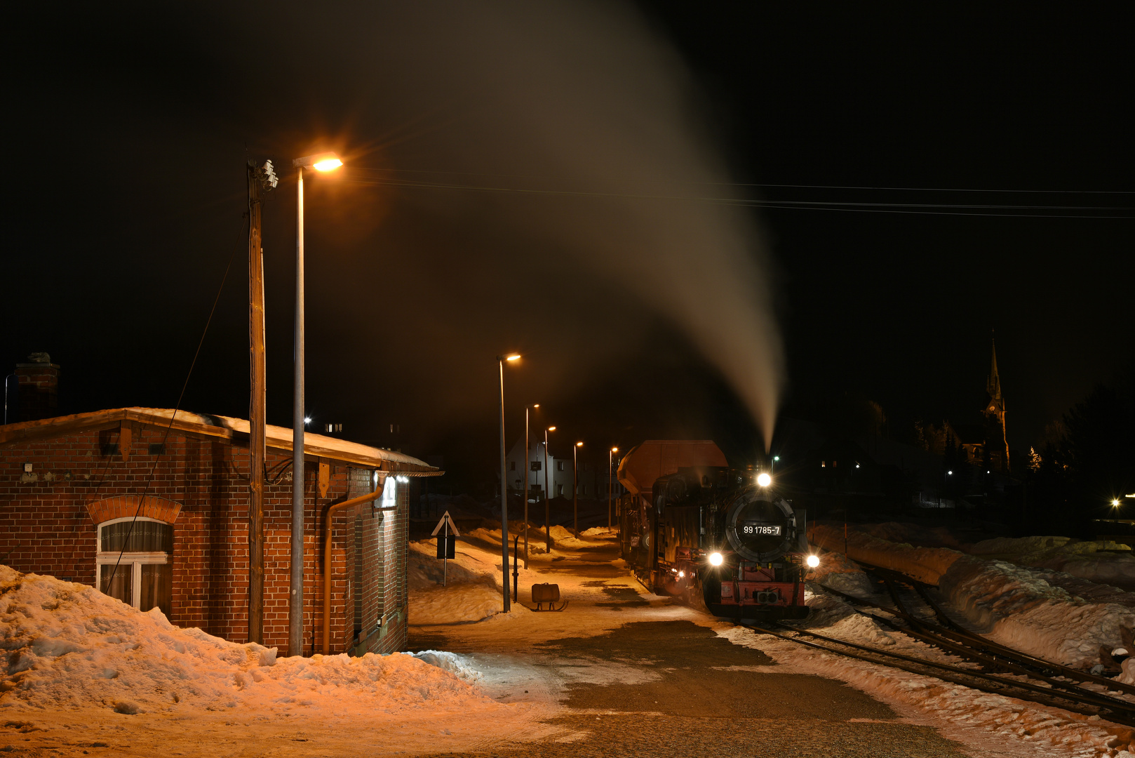 Hammerunterwiesenthal bei Nacht