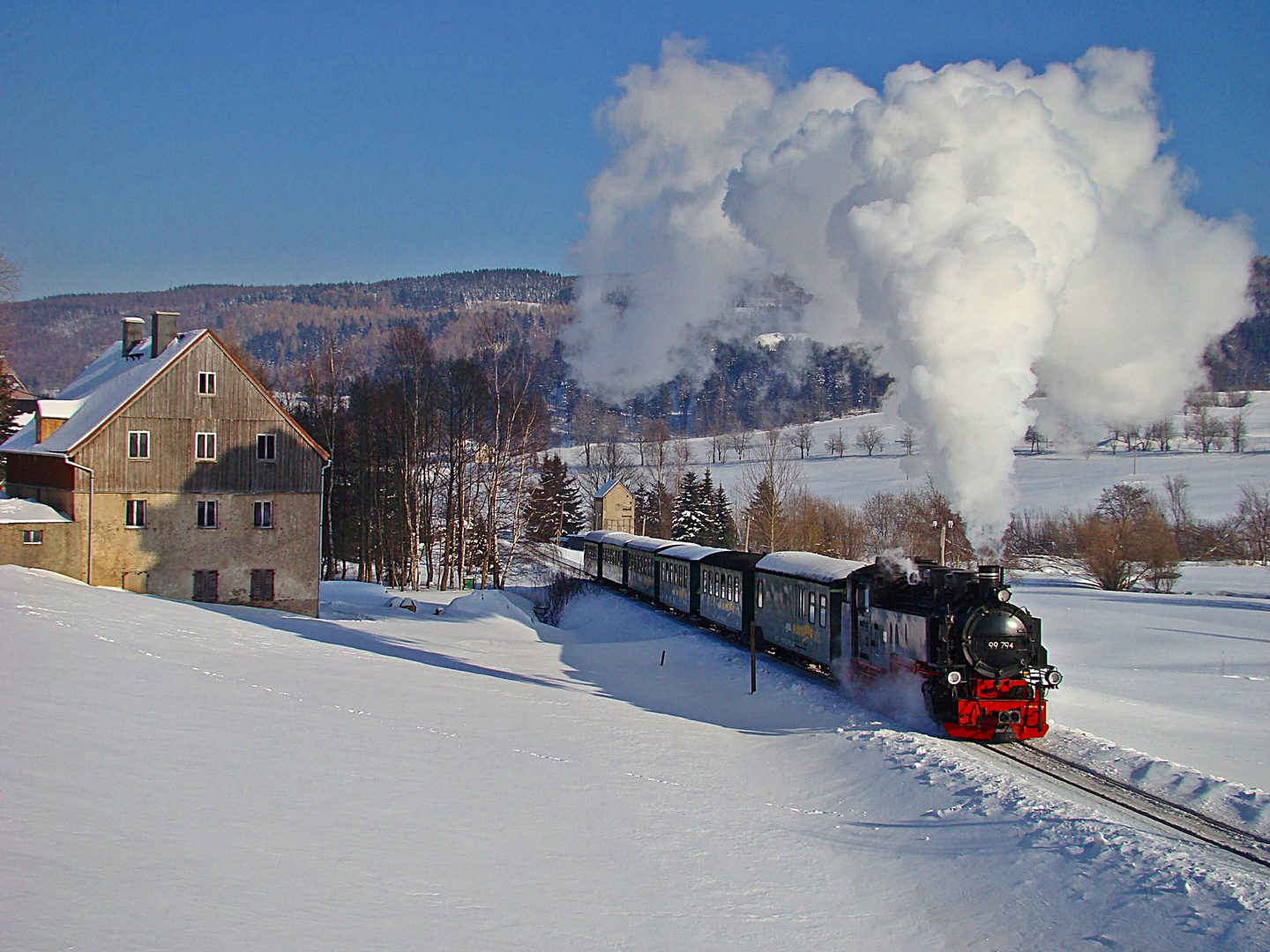 Hammerunterwiesenthal im Winter 2012