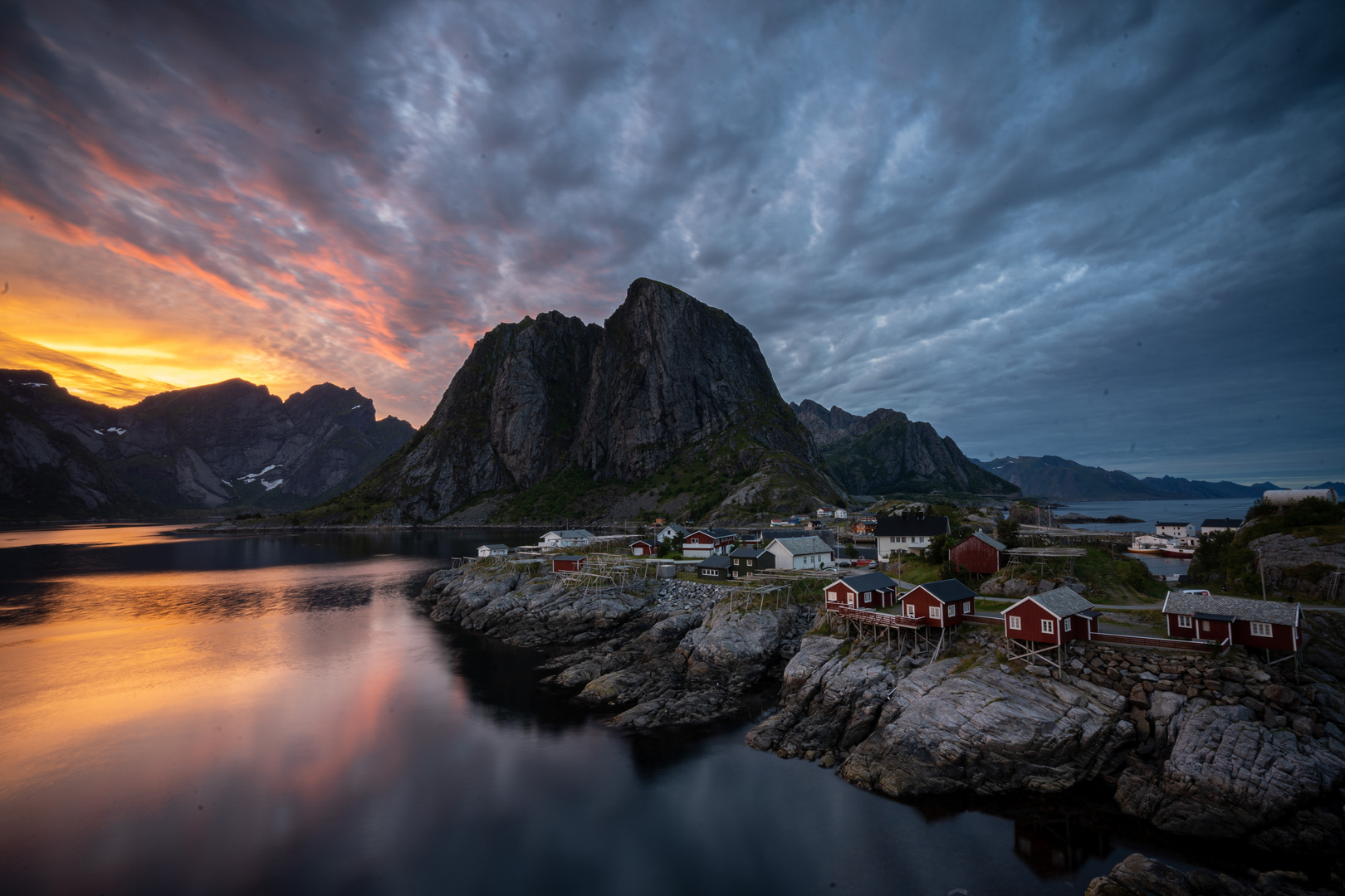 Hamnoy im Sonnenuntergang