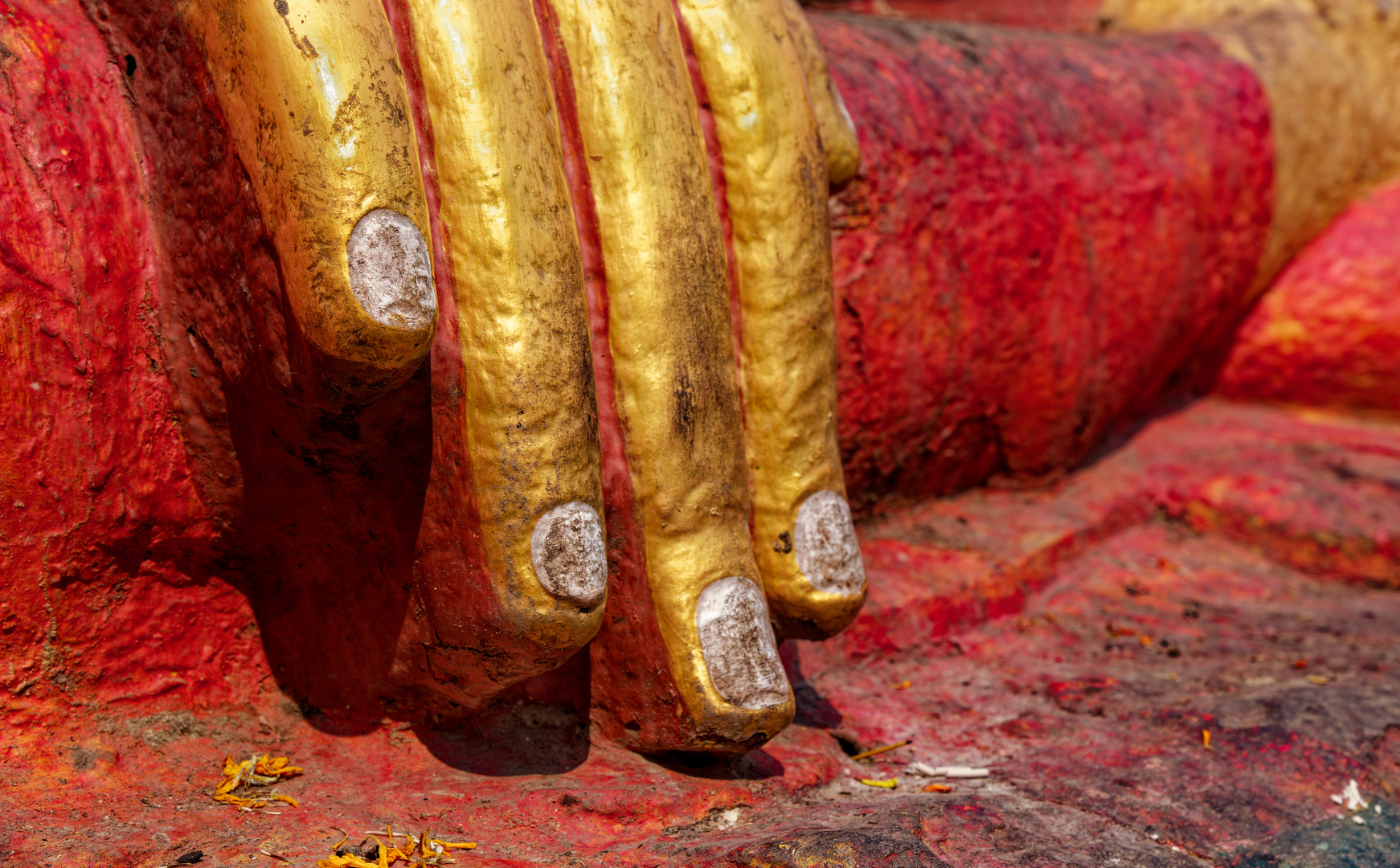 Hand des Buddha von Swayambhunath, Kathmandu/Nepal