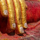 Hand des Buddha von Swayambhunath, Kathmandu/Nepal