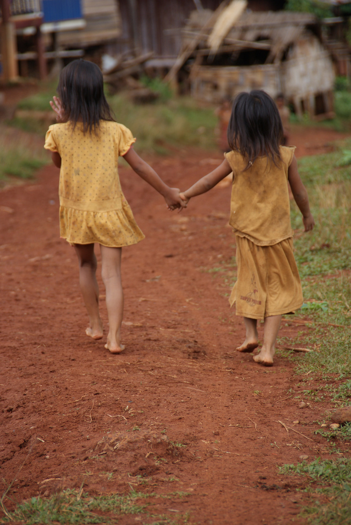 hand in hand, laos 2010
