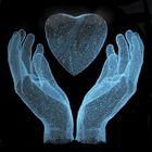 Hand und Herz - Pixelgrafik 3D