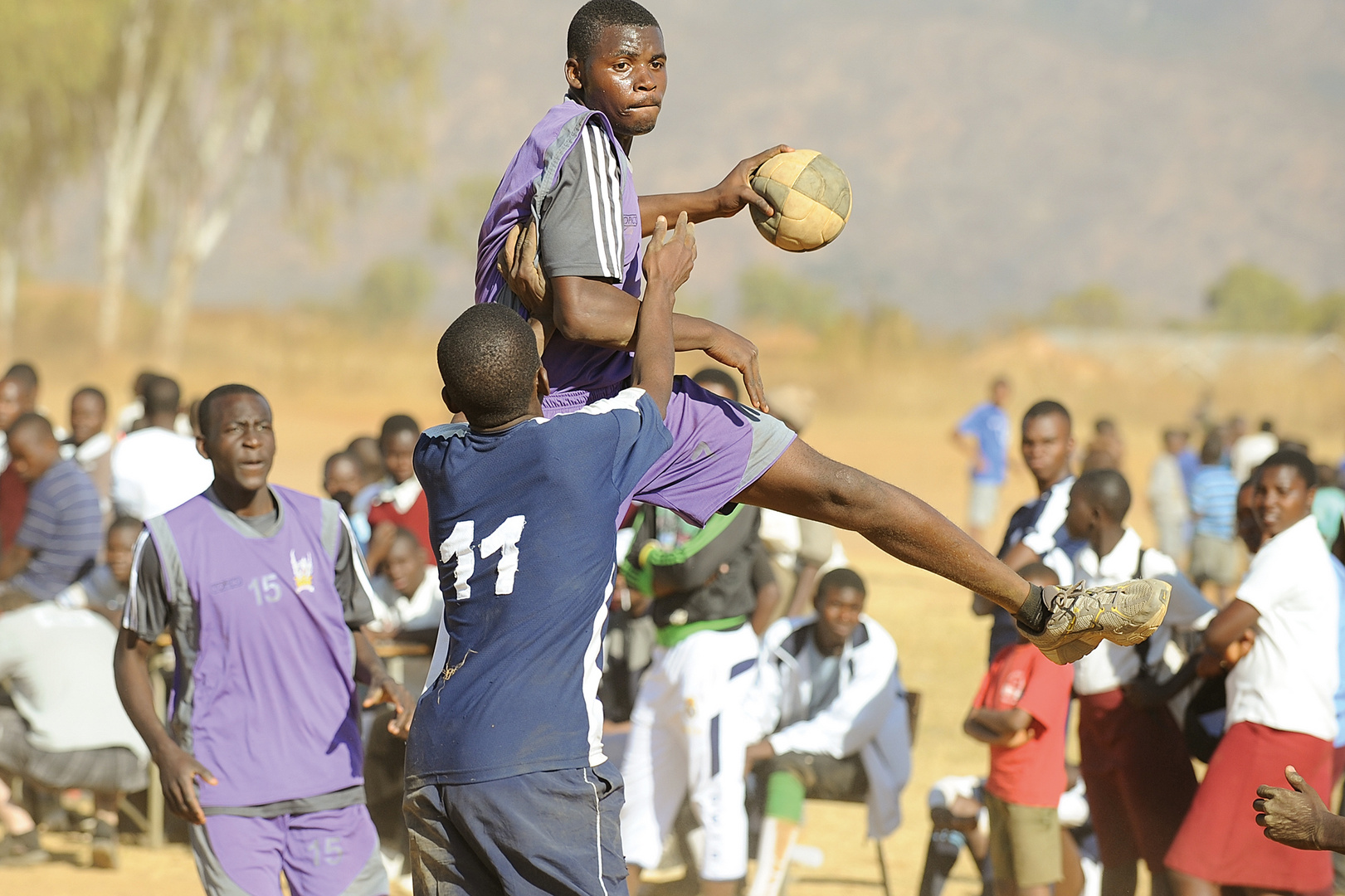 Handball in Zimbabwe; the shooter