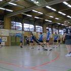 Handballer beim fliegen