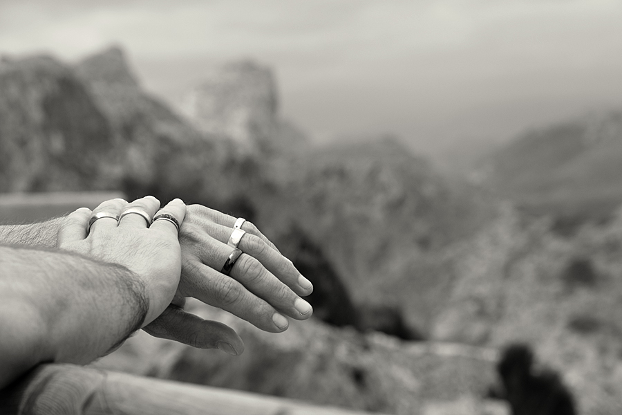 Hands and mountains