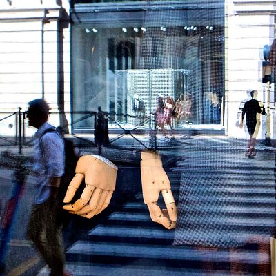 Hands over the city.