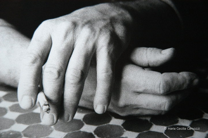 Hands with cigarette