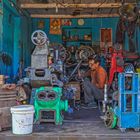 Handwerk hat goldenen Boden - in Rajasthan blaue Wände