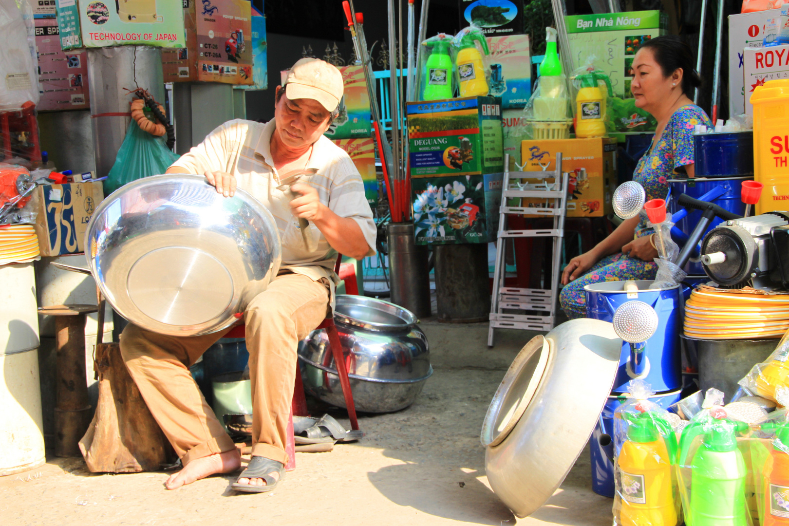 Handwerker , Mekong Delta, Vietnam