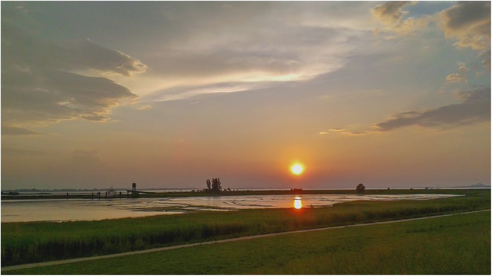 Handy-Knips gestern Abend an der Elbe