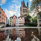 Handyfoto - Köln Groß St. Martin bei Sonnenuntergang