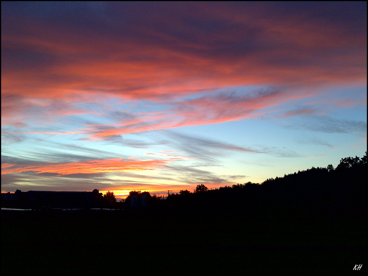 Handyschnappschuss am Abendhimmel