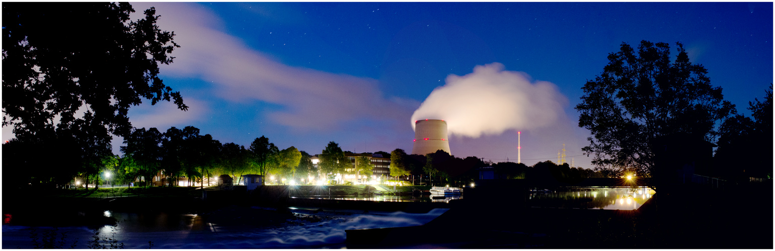 Hanekenfähr mit Kernkraftwerk