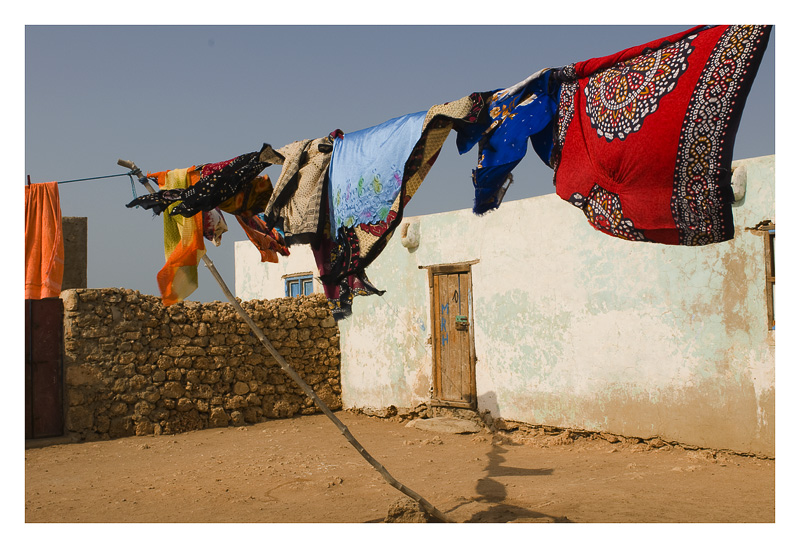 Hanging wash at dahlak