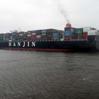 HANJIN  ASIA einlaufend Hamburg