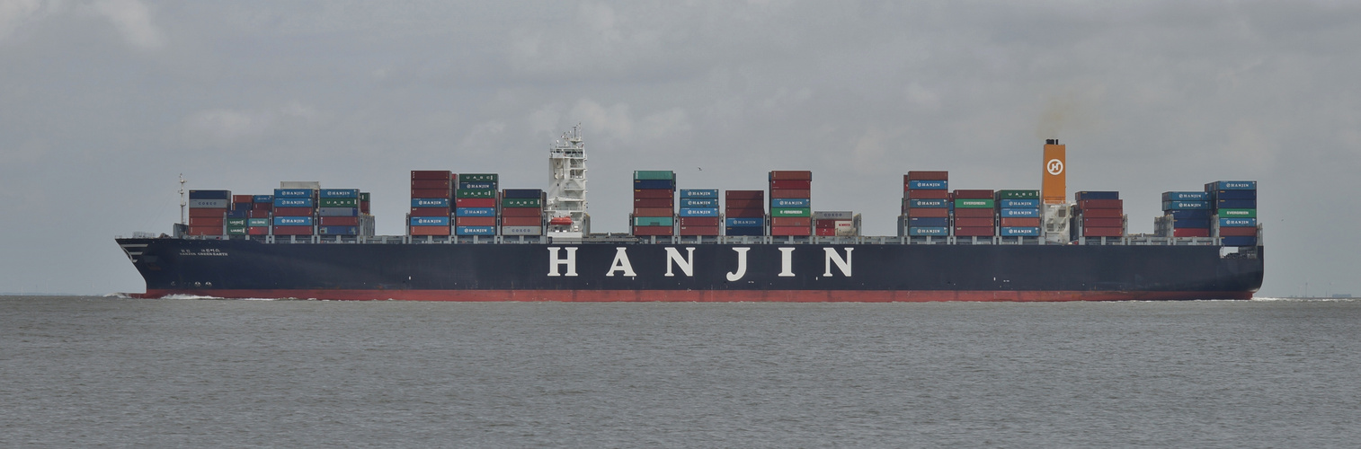 Hanjin Green Earth (Exname) vor Cuxhaven