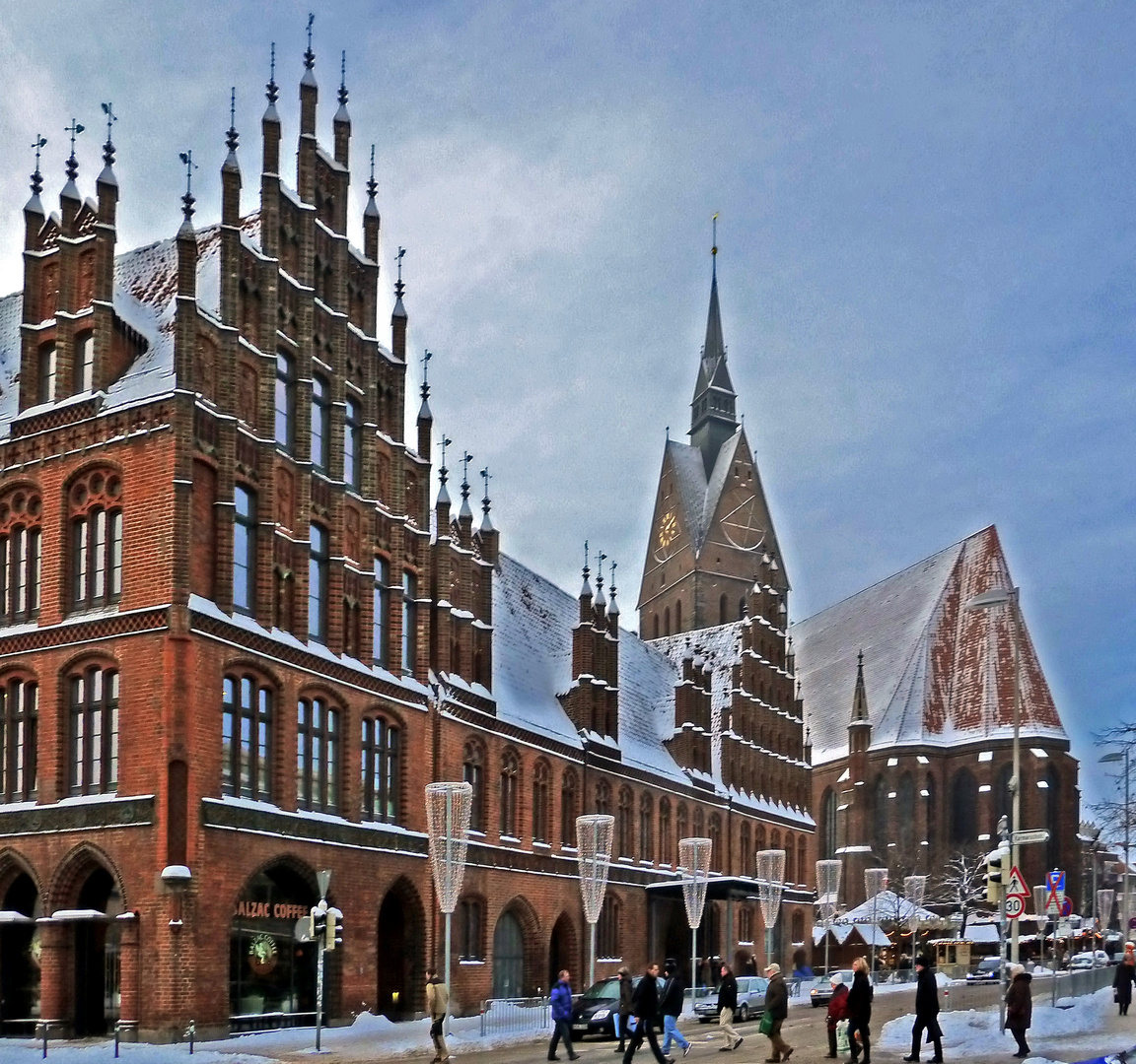 Hannover Altes Rathaus und Marktkirche