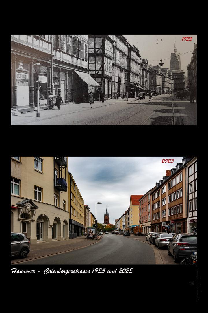 Hannover - Calenbergerstrasse 1935 und 2023