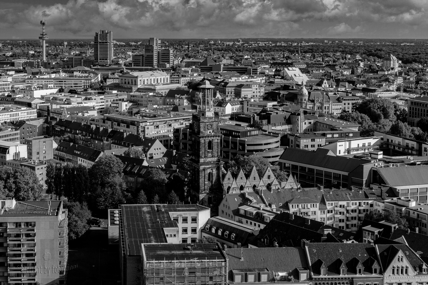 Hannover City - vom Rathausturm gesehen