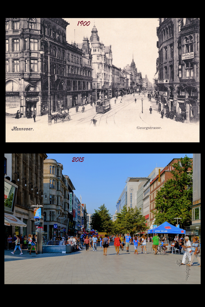 Hannover - Georgstrasse 1900 und 2015