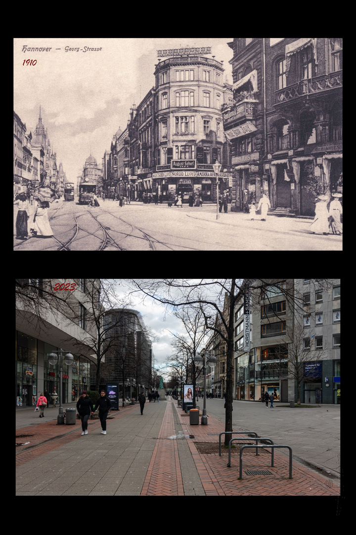 Hannover - Georgstraße 1910 und 2023