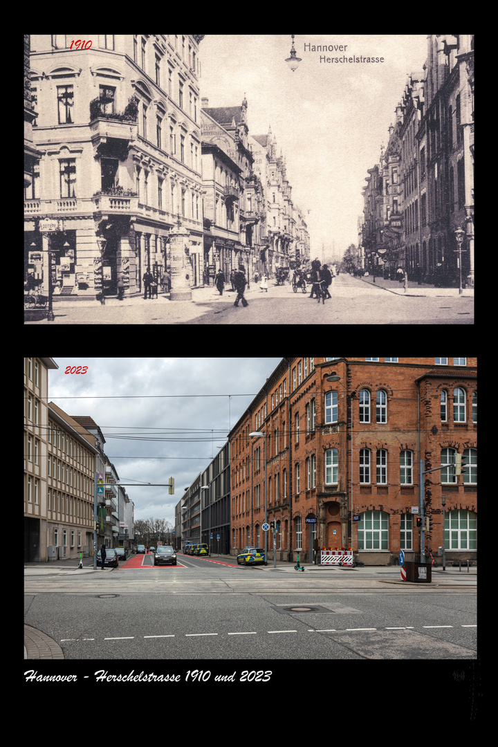 Hannover - Herschelstrasse 1910 und 2023