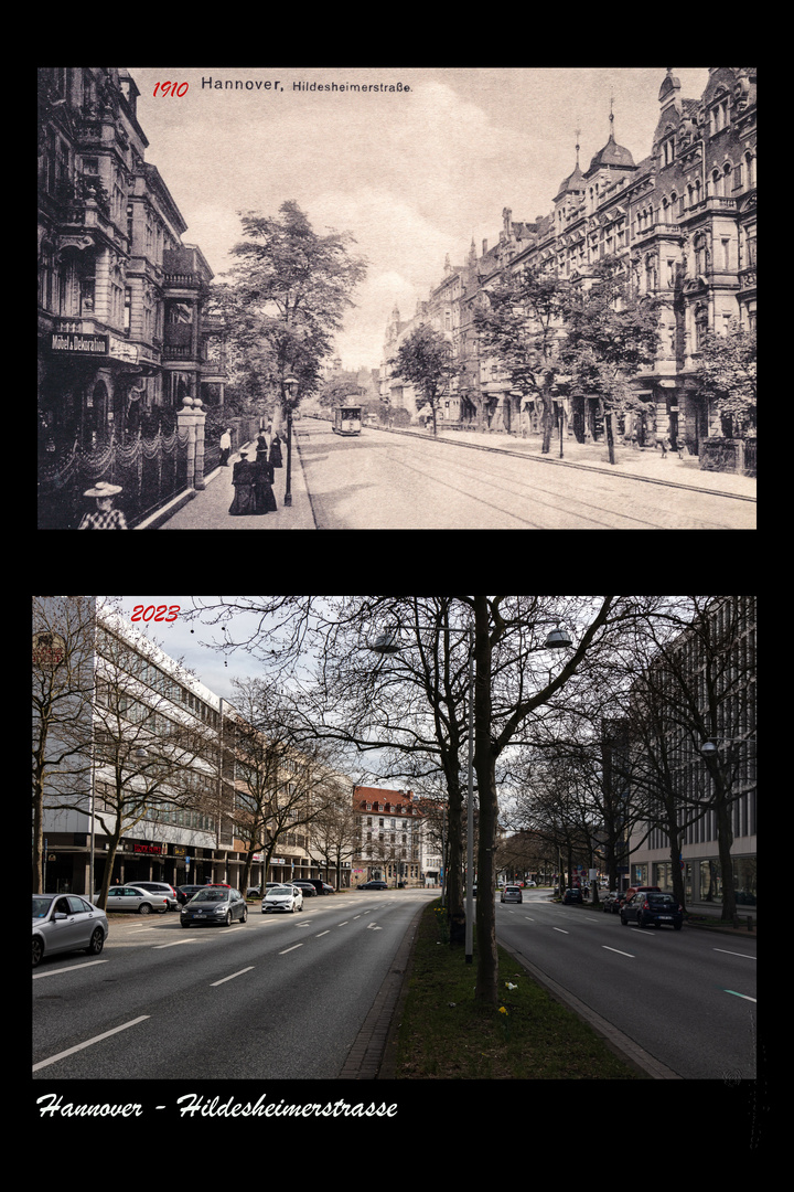 Hannover  - Hildesheimerstrasse 1910 und 2023