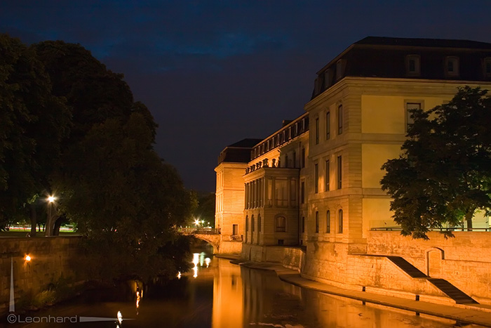 Hannover Leineschloss kurz vor Ende der blauen Stunde