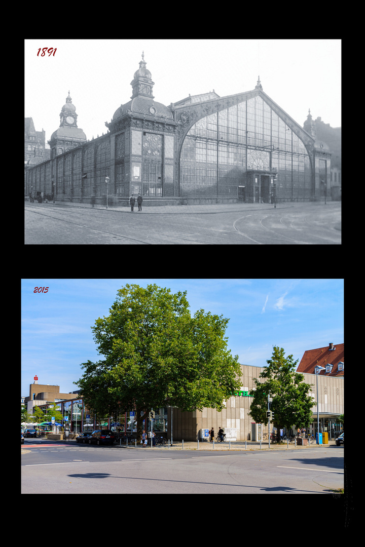 Hannover - Markthalle 1891 und 2015