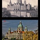 Hannover - Neues Rathaus 1915 und 2015