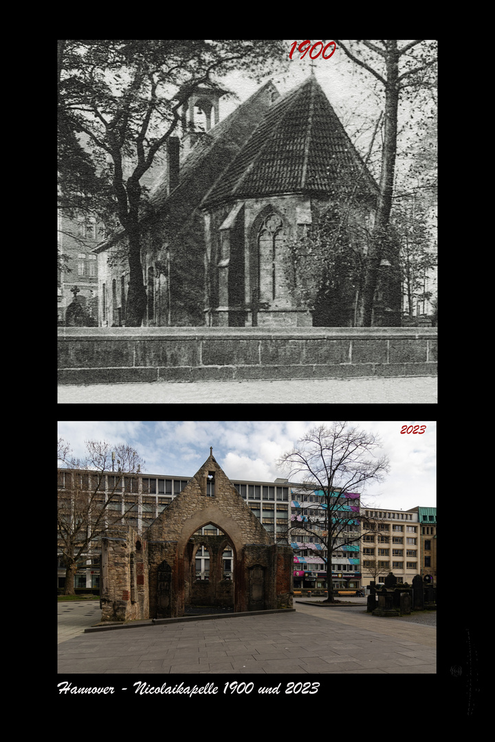 Hannover - Nicolaikapelle 1900 und 2023