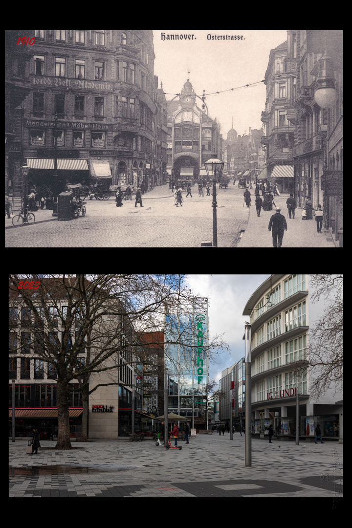 Hannover -  Osterstraße 1910 und 2023