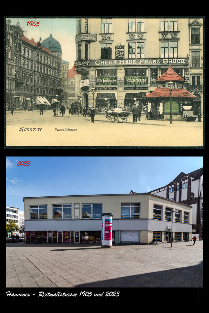 Hannover - Reitwallstrasse 1905 und 2023