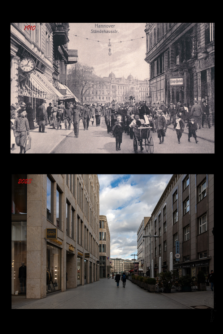 Hannover - Ständehausstraße 1910 und 2023