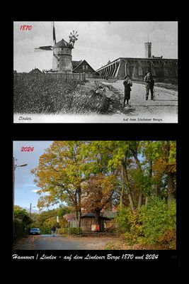 Hannover/Linden - auf dem Lindener Berge 1870 und 2024