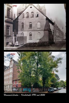 Hannover/Linden - Kirchstraße 1890 und 2024