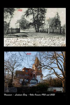 Hannover/Linden - Lindener Berg - Villa Osmers 1905 und 2025