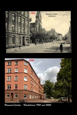 Hannover/Linden - Velvetstrasse 1900 und 2024