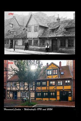 Hannover/Linden - Weberstraße 1890 und 2024