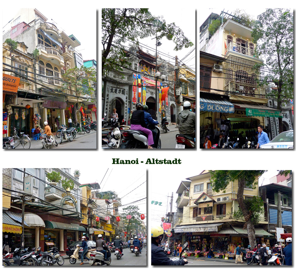 Hanoi - Altstadt - Häuser aus der Zeit der französischen Kolonialzeit