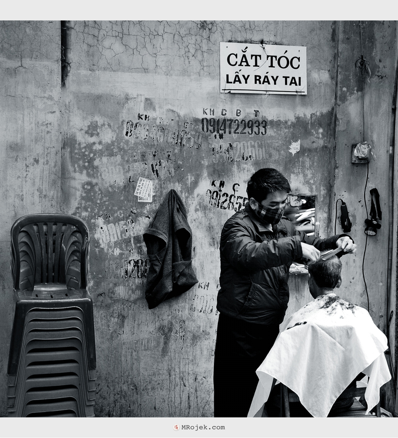 Hanoi Street Barber