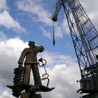 Hans Albers Skulptur im Medienhafen