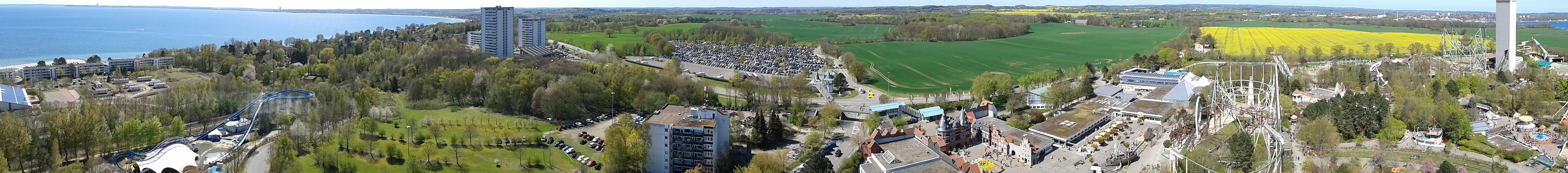 Hansa-Park-Panorama mit Lübecker Bucht