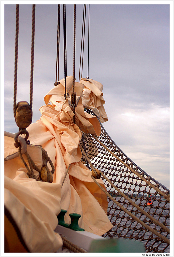 Hanse Sail 2013 , Blick in die Ferne von der Aron