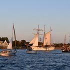 Hanse Sail 2022 am Abend auf der Warnow