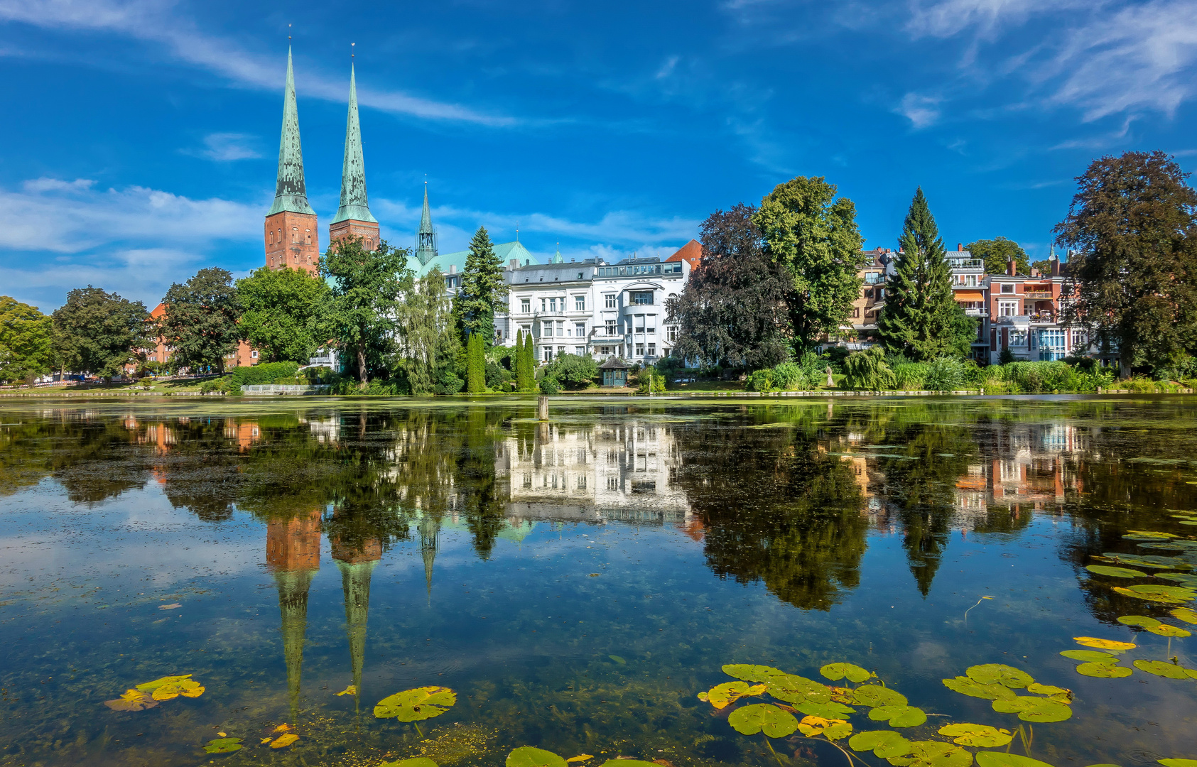 Hansestadt Lübeck: Morgens am Mühlenteich